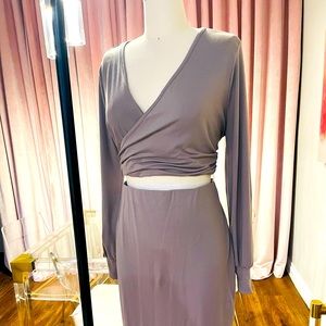 2 piece crop/ skirt set